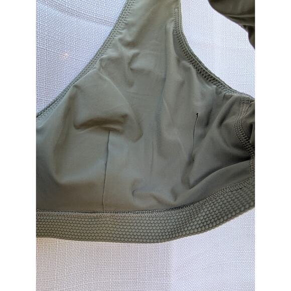 Lululemon Women's Waterside Honeycomb V Swim Top Size Large Sage Green - Picture 4 of 8